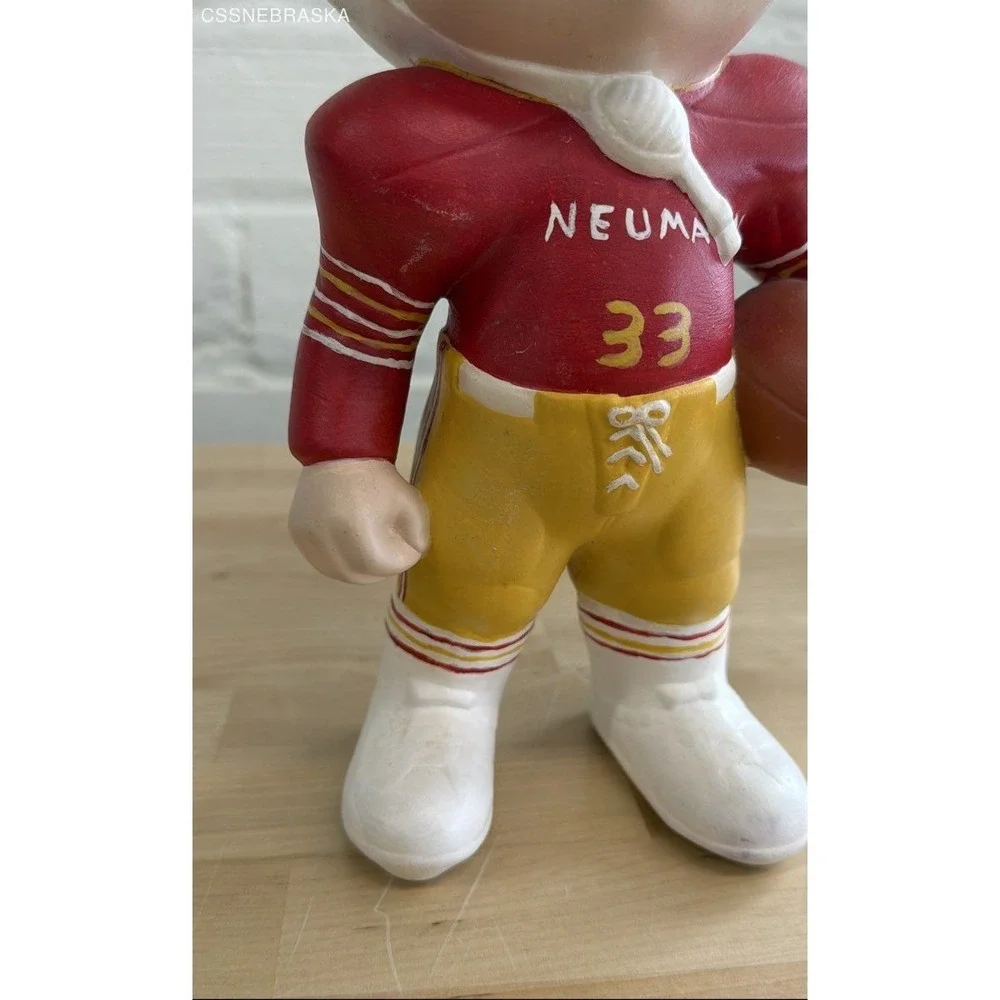 Vintage‎ Atlantic Mold plaster starry-eyed smiling football boy -hand painted